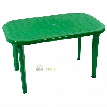 Стол пластиковый овальный зеленый СП2-МТ015