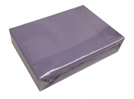 Простыня трикотажная на резинке (наматрассник) односпальная Wellness RM90-04 90х200х20 см, фиолетовая