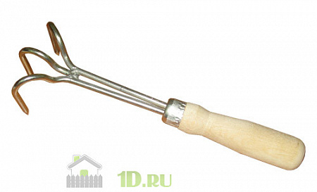 Рыхлитель 3-зубый малый с деревянной ручкой 3-5 цинк /0120016